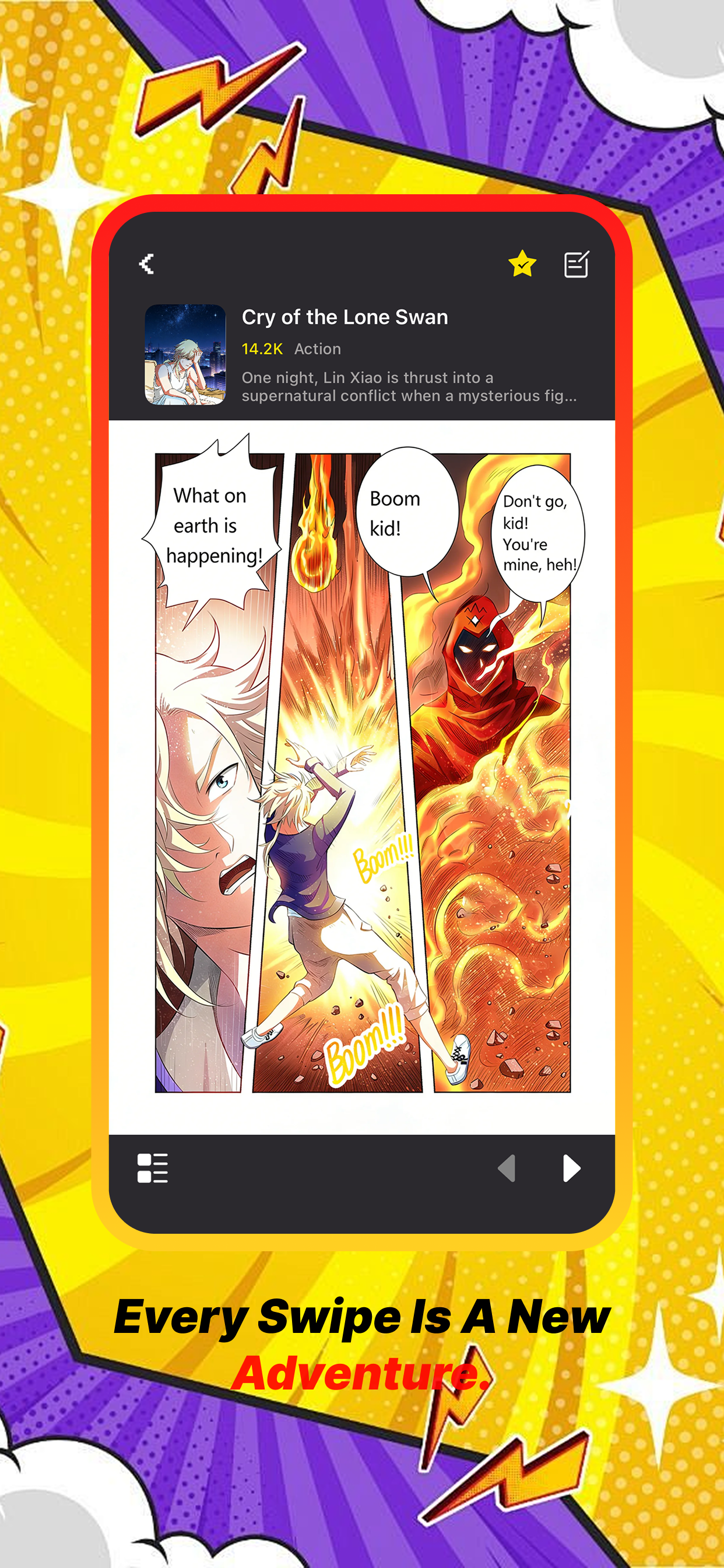 ToonLoom action comic reading screen